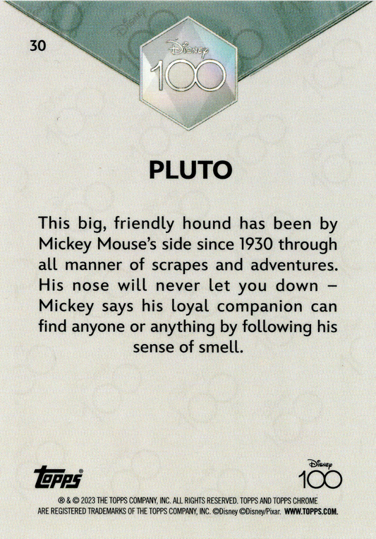 Pluto – 2023 Topps Disney 100 Chrome Pluto /299